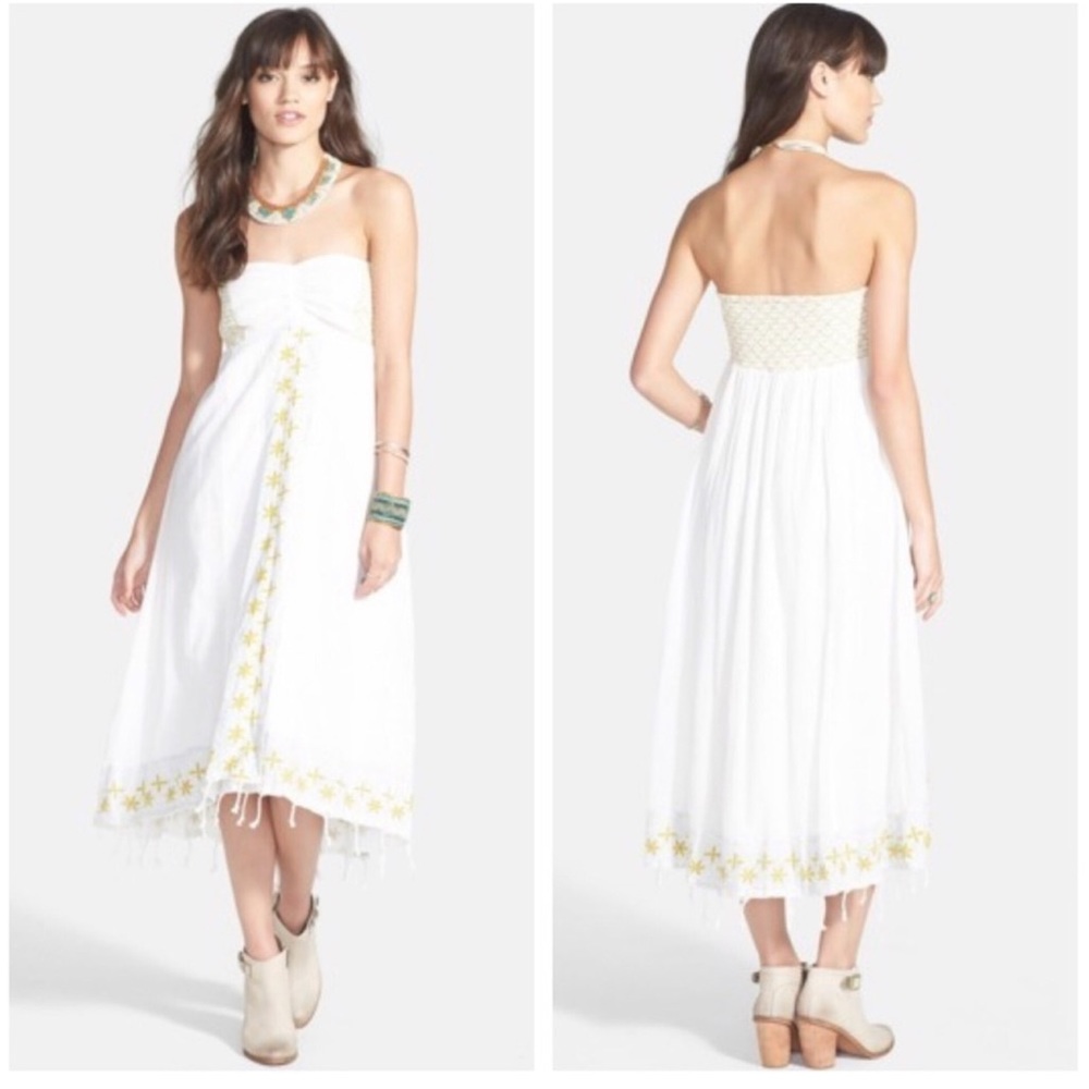 Free people strapless dress Star of India RARE ! - Picture 2 of 6
